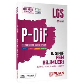 Puan Yayınları 8. Sınıf Fen Bilimleri Lgs P-Dif Yeni Nesil
