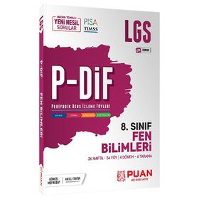 Puan Yayınları 8. Sınıf Fen Bilimleri Lgs P-Dif Yeni Nesil
