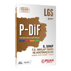 Puan Yayınları 8. Sınıf T.C İnkılap Tarihi Lgs P-Dif Konu Anlatımlı
