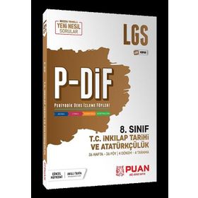 Puan Yayınları 8. Sınıf T.C İnkılap Tarihi Lgs P-Dif Konu Anlatımlı