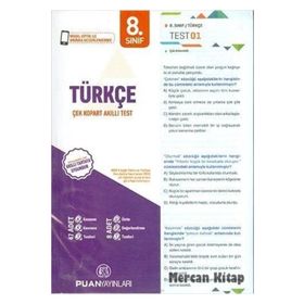 Puan Yayınları 8. Sınıf Türkçe Yaprak Test