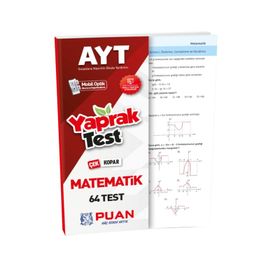 Puan Yayınları AYT Matematik Yaprak Test