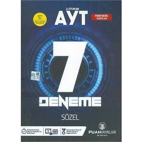 Puan Yayınları AYT Sözel Video Çözümlü 7 Deneme