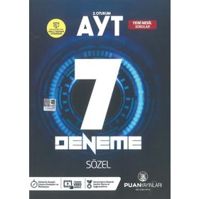 Puan Yayınları AYT Sözel Video Çözümlü 7 Deneme