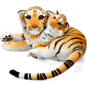 Puffy Friends Kaplan ve Yavrusu 60 cm Peluş