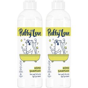 Puffy Love Hayvan Dostu Uzun Tüylü 2x370 ML Köpek Şampuanı
