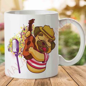 Pug Artista Baskılı Kupa Bardak