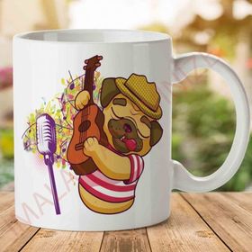 Pug Artista Baskılı Kupa Bardak