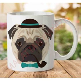 Pug Perfil Baskılı Kupa Bardak