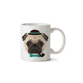 Pug Perfil Baskılı Kupa Bardak