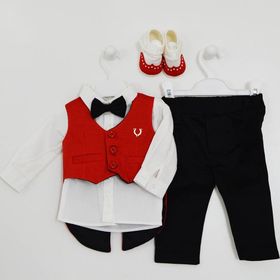 Pugi Baby 2034 3-6 Ay Klasik Yaka Erkek Bebek Mevlüt Takımı