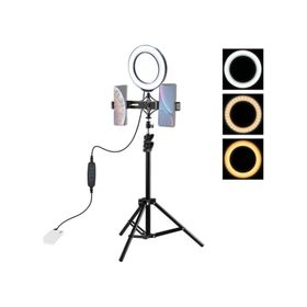 Puluz 1.1 mt 6.2 cm Led Işık Stand Çift Telefon Tutucu