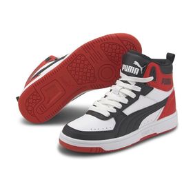 Puma 363716-01 Rebound Street v2 Leather High Top Puma Black-Puma Black Erkek Sneaker