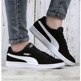 Puma 364989 Smash V2 Siyah Beyaz Nubuk Spor Ayakkabı