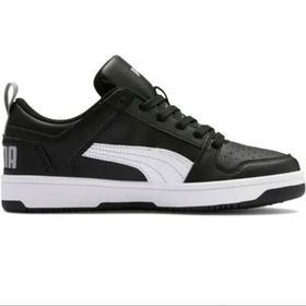 Puma 370490-02 Rebound Layup Lo Sl Jr Siyah Beyaz Erkek Ve Kadın Spor Ayakkabı