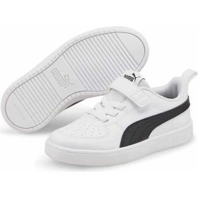Puma 385836- 03 Rickie AC PS Beyaz Siyah Çocuk Spor Ayakkabı