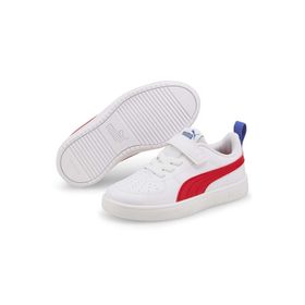 Puma 385836 Rickie AC PS Ortopedik Beyaz Kırmızı Çocuk Spor Ayakkabı