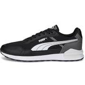 Puma 385873 Graviton Mega Black White Castlerock Nimbus Cloud Unisex Spor Ayakkabı