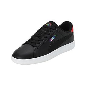 Puma 389377-01 Smash 3.0 Lıl Black Pop Red-Meadow Bright Papaya Unisex Spor Ayakkabı