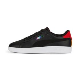 Puma 389377-01 Smash 3.0 Lıl Black Pop Red-Meadow Bright Papaya Unisex Spor Ayakkabı