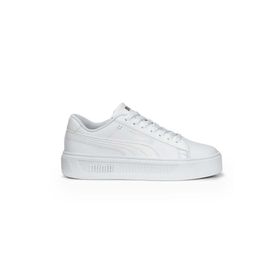Puma 390758 Smash Platform V3 White Silver Kadın Spor Ayakkabı