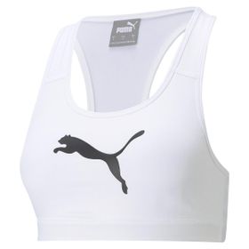 Puma 52030452 Mid Impact 4 Keeps Bra Kadın Beyaz Koşu Sporcu Sütyeni