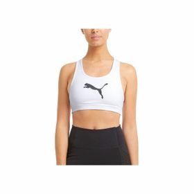 Puma 52030452 Mid Impact 4 Keeps Bra Kadın Beyaz Koşu Sporcu Sütyeni
