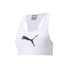 Puma 52030452 Mid Impact 4 Keeps Bra Kadın Beyaz Koşu Sporcu Sütyeni