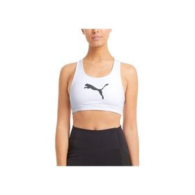Puma 52030452 Mid Impact 4 Keeps Bra Kadın Beyaz Koşu Sporcu Sütyeni