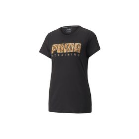 Puma 52251301 Performance Logo Fill Kadın Siyah Koşu Tişört