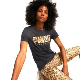 Puma 52251301 Performance Logo Fill Kadın Siyah Koşu Tişört