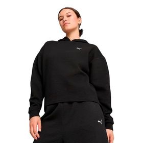 Puma 525756-01 Siyah Q4 Studio Textured Kadın Sweatshirt