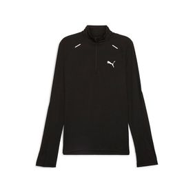 Puma 52578101 Siyah Run Cloudspun 1/4 Zip Uzun Kollu Koşu Erkek T-Shirt