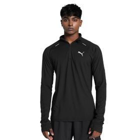 Puma 52578101 Siyah Run Cloudspun 1/4 Zip Uzun Kollu Koşu Erkek T-Shirt