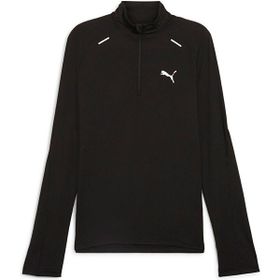 Puma 52578101 Siyah Run Cloudspun 1/4 Zip Uzun Kollu Koşu Erkek T-Shirt