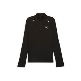 Puma 52578101 Siyah Run Cloudspun 1/4 Zip Uzun Kollu Koşu Erkek T-Shirt