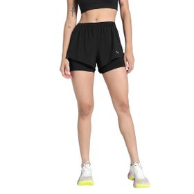 Puma 52658801 Run Velocity 2 in 1 3 Siyah Kadın Koşu Şort