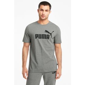 Puma 586666-03 Ess Logo Tee Gri Erkek T-shirt