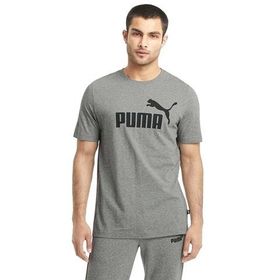 Puma 586666-03 Ess Logo Tee Gri Erkek T-shirt