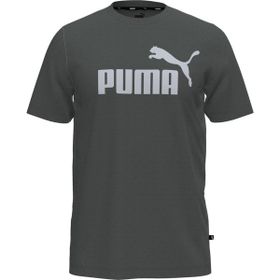 Puma 58666769 Essentials Gri Günlük Stil Erkek T-Shirt