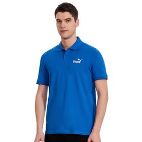 Puma 58667458 Ess Pique Mavi Polo Günlük Erkek T-shirt
