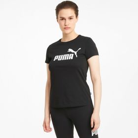 Puma 586774-01 Ess Logo Tee Siyah Kadın T-Shirt