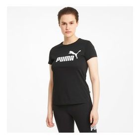 Puma 586774-01 Ess Logo Tee Siyah Kadın T-Shirt