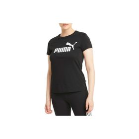 Puma 586774-01 Ess Logo Tee Siyah Kadın T-Shirt