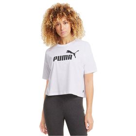 Puma 586866-02 Ess Cropped Logo Tee Beyaz Kadın T-Shirt