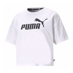 Puma 586866-02 Ess Cropped Logo Tee Beyaz Kadın T-Shirt