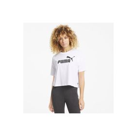Puma 586866-02 Ess Cropped Logo Tee Beyaz Kadın T-Shirt
