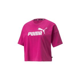 Puma 586866-02 Ess Cropped Logo Tee Beyaz Kadın T-Shirt