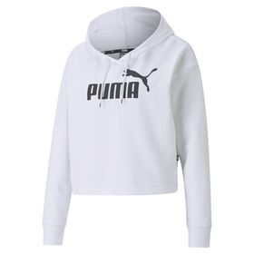 Puma 58687002 Essentials Cropped Logo TR Beyaz Kadın Kapüşonlu Sweatshirt