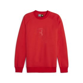 Puma 62380202 Kırmızı Ferrari Race Big Shield Crew Günlük Erkek Sweatshirt